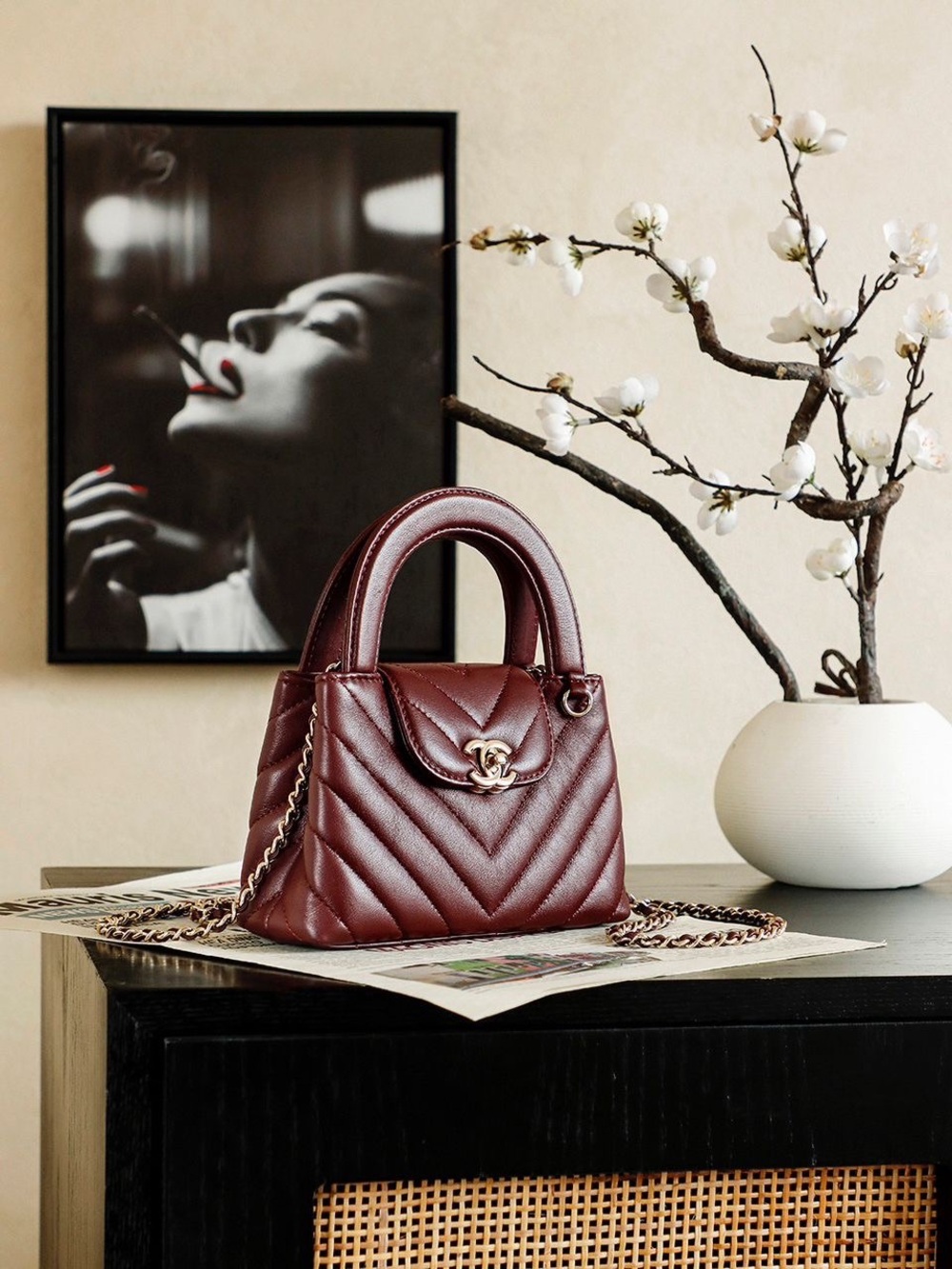 Women’s Channel Bag in Burgundy